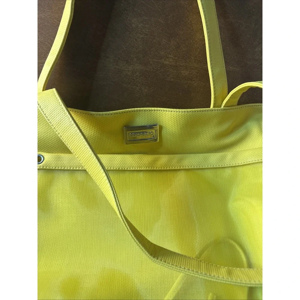Capezio YElLOW Canvas Shoulder Bag Purse Tote 14X12